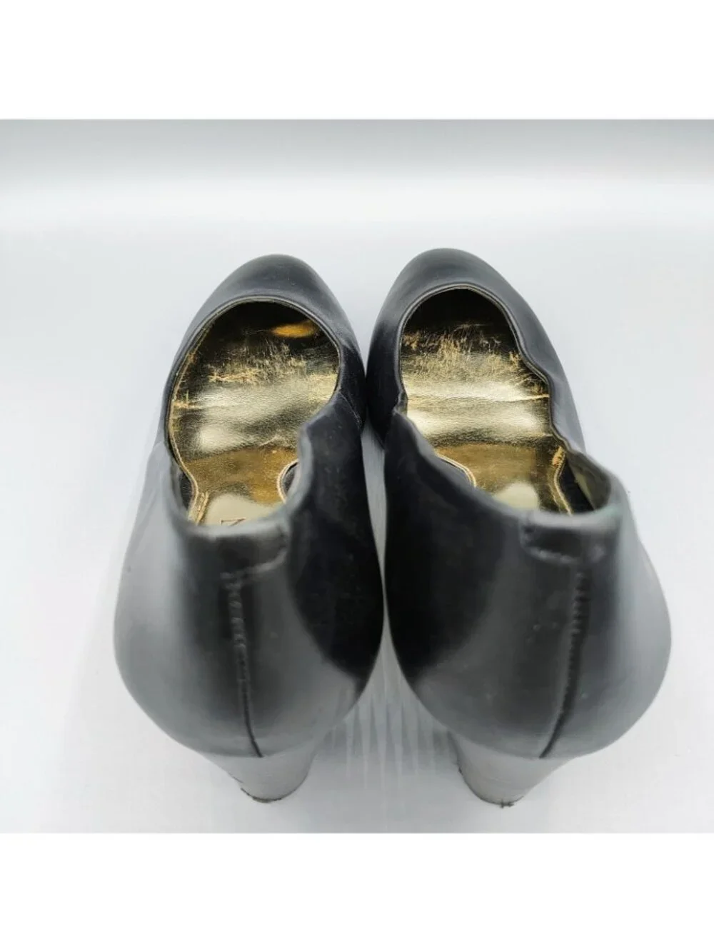 Lauren Ralph Lauren Womens Black Leather Block Heel Pumps (Size 8B)
